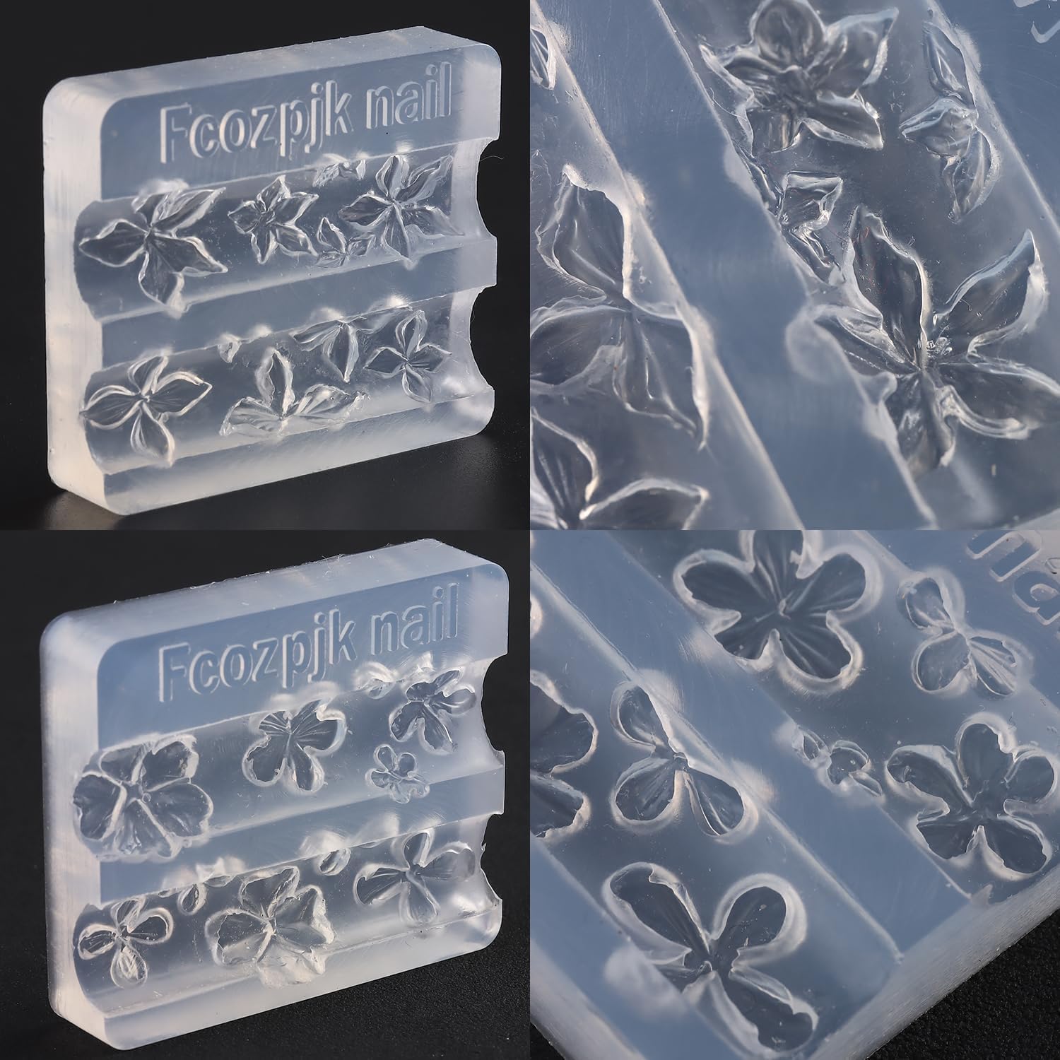 Silicone Nail Art Molds, 2PCS  - огляд і ціна Resin Art Design Images