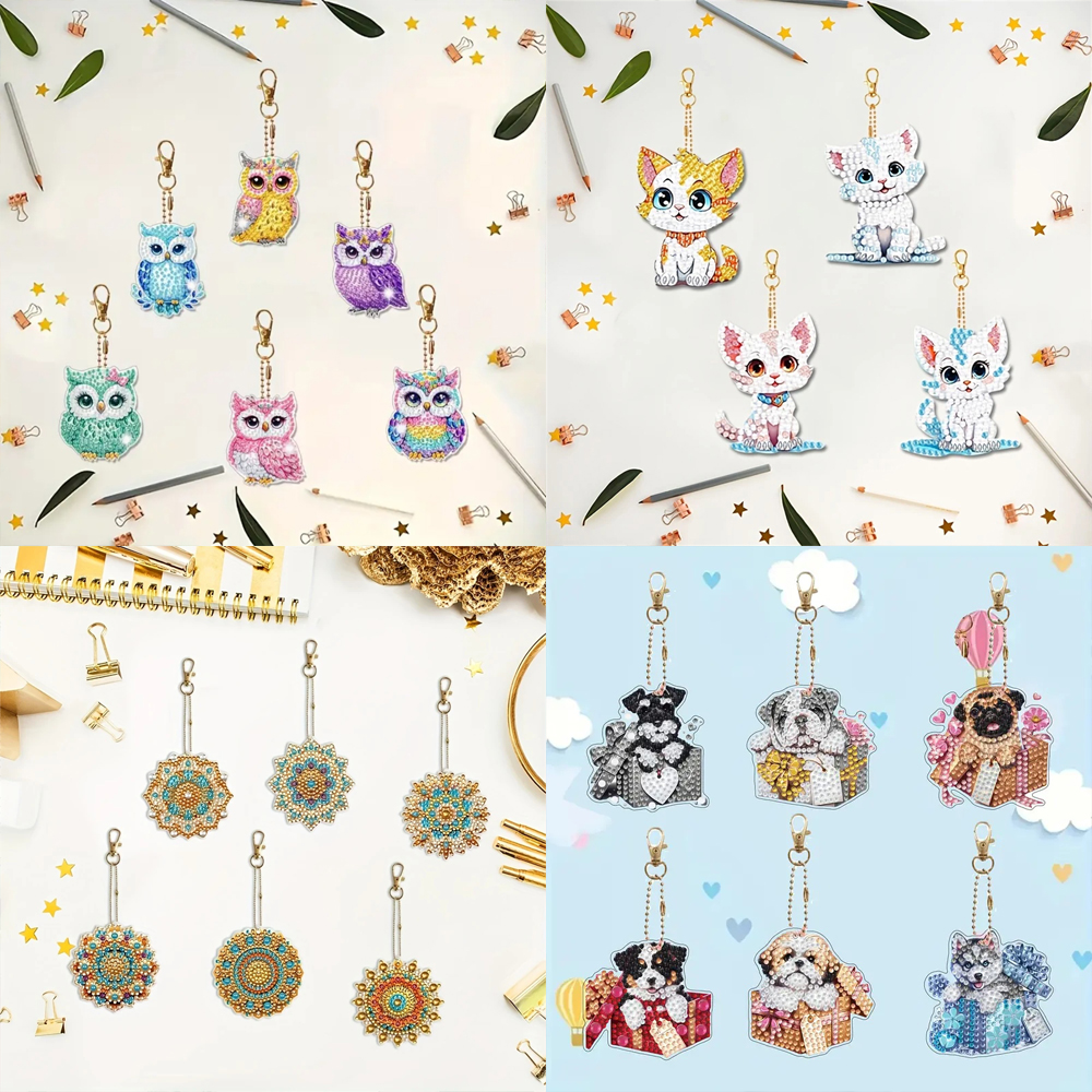 6-piece/set DIY Diamond Keycha - огляд і ціна Resin Art Supplies