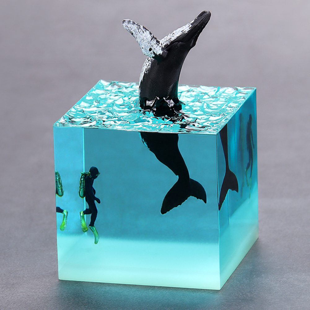 Micro Landscape Whale Diver Mo - огляд і ціна Resin Art Underwater