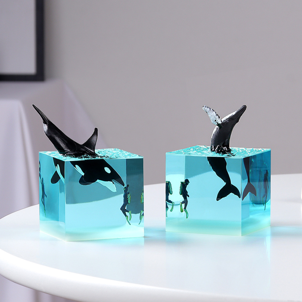 Micro Landscape Whale Diver Mo - огляд і ціна Resin Art Underwater
