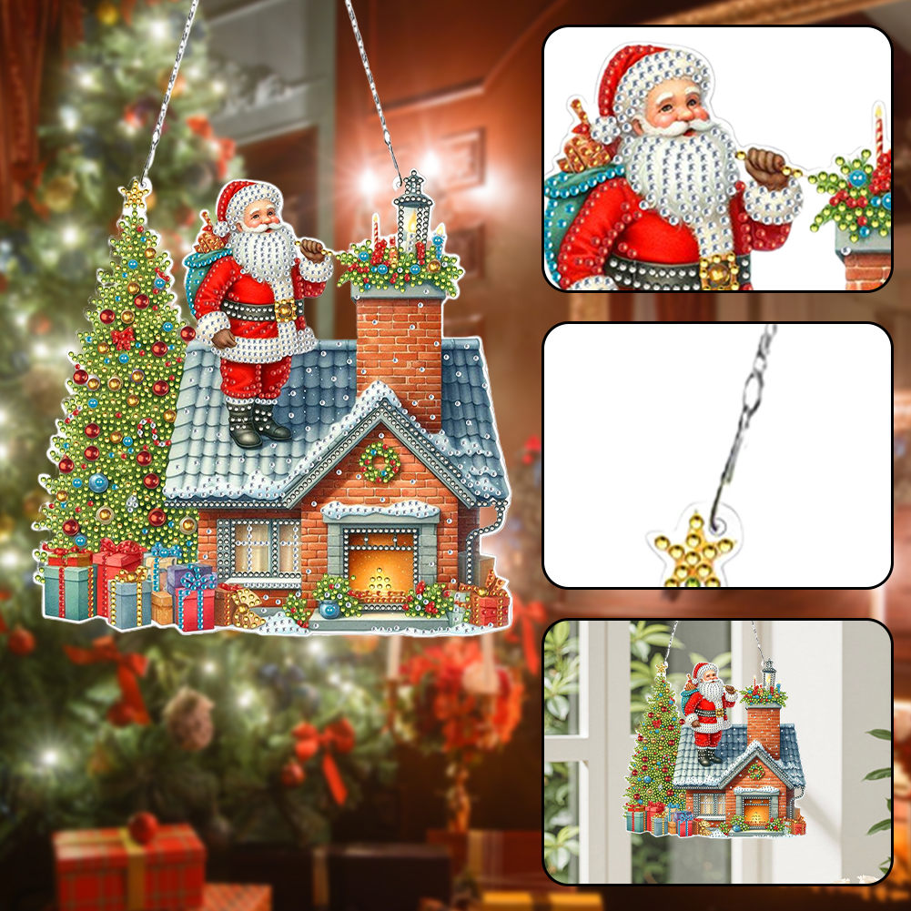 2D/Flat Xmas DIY Rhinestone Di - огляд і ціна Xmas Resin Art