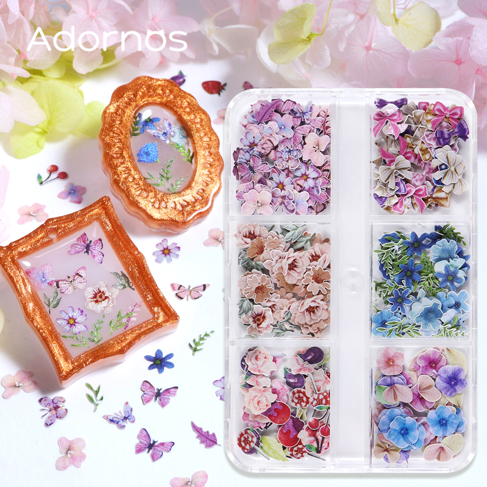 180pcs/box Wood Pulp Flowers C - огляд і ціна Resin Art And Wood