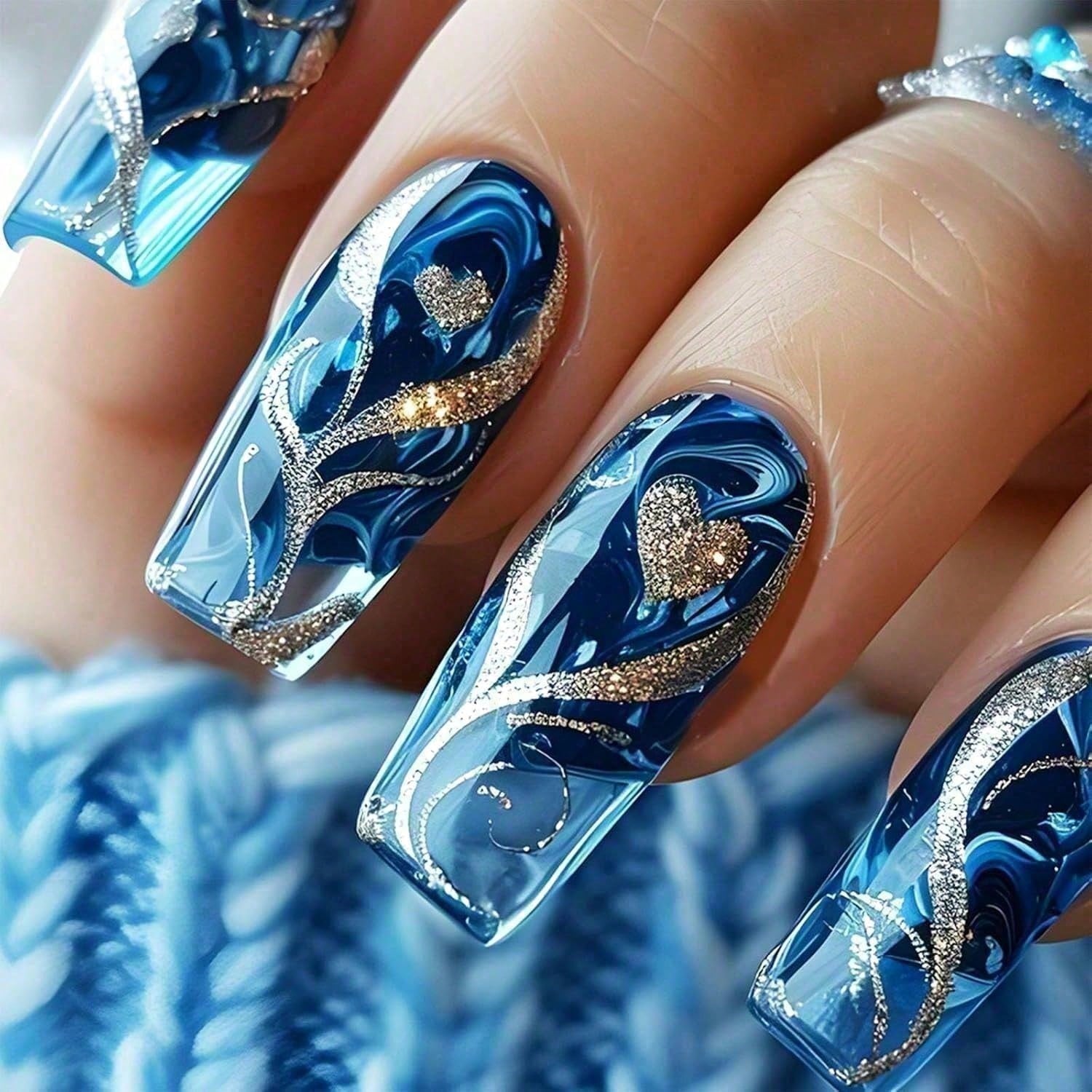 Gold Curve Sea Wave Press On N - огляд і ціна Resin Art Gel