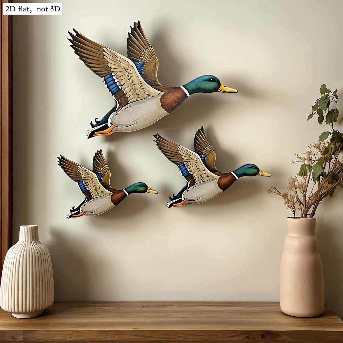 3Pcs Wild Duck Wall Arts Uniqu - огляд і ціна Resin Art And Wood