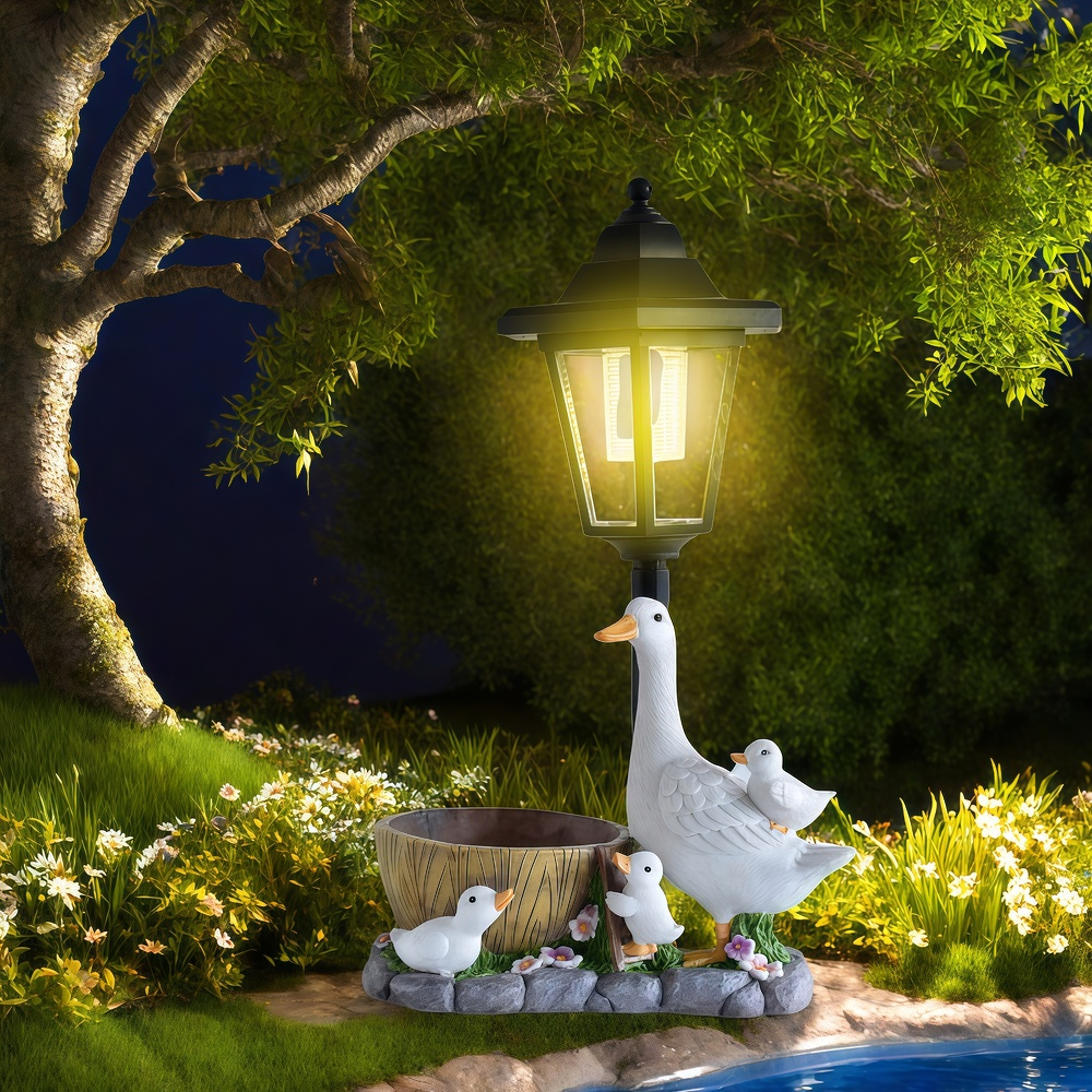 Solar Duck Night Light Garden  - огляд і ціна Resin Art Craft