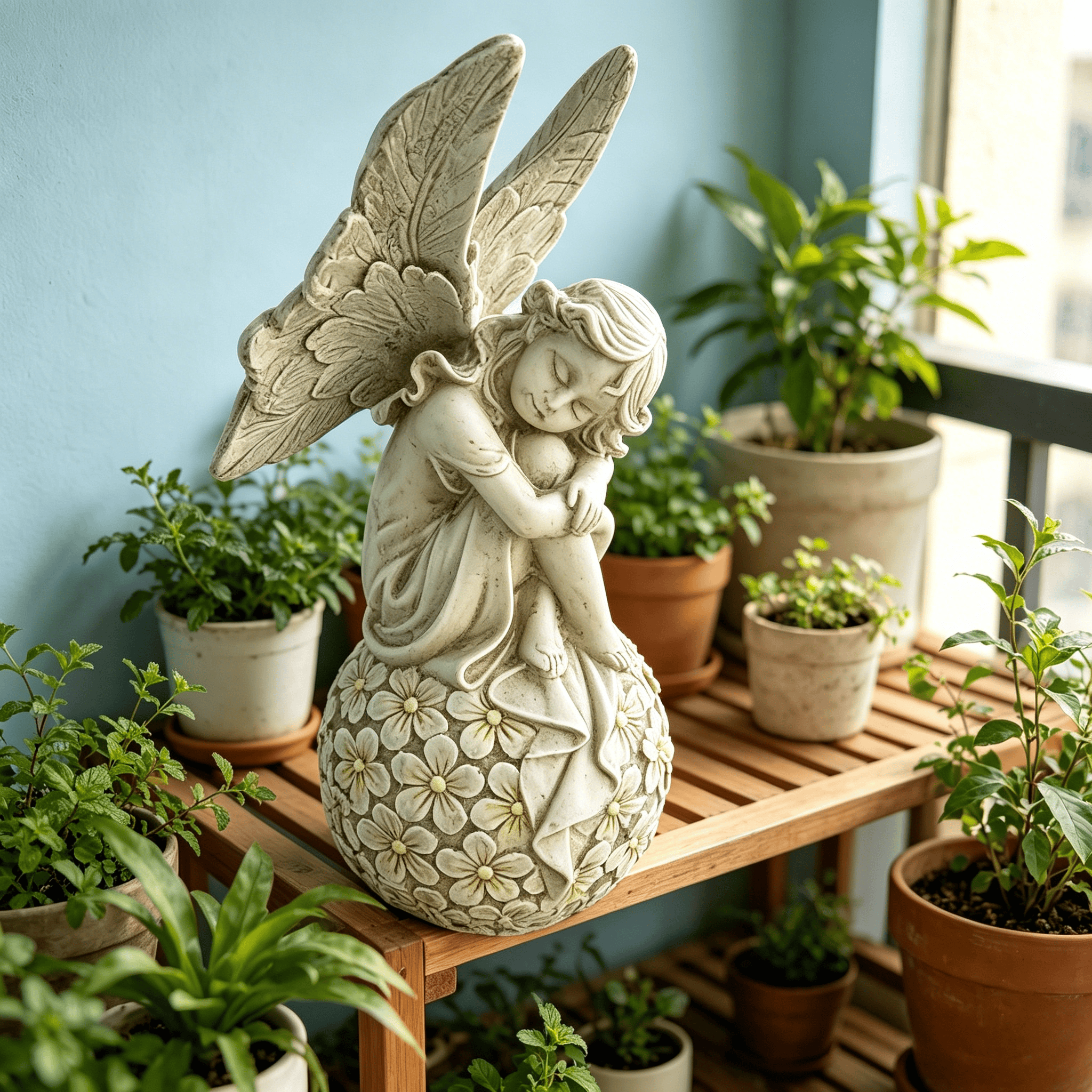 13.2-inch Garden Fairy Statue, - огляд і ціна Resin Art Flower