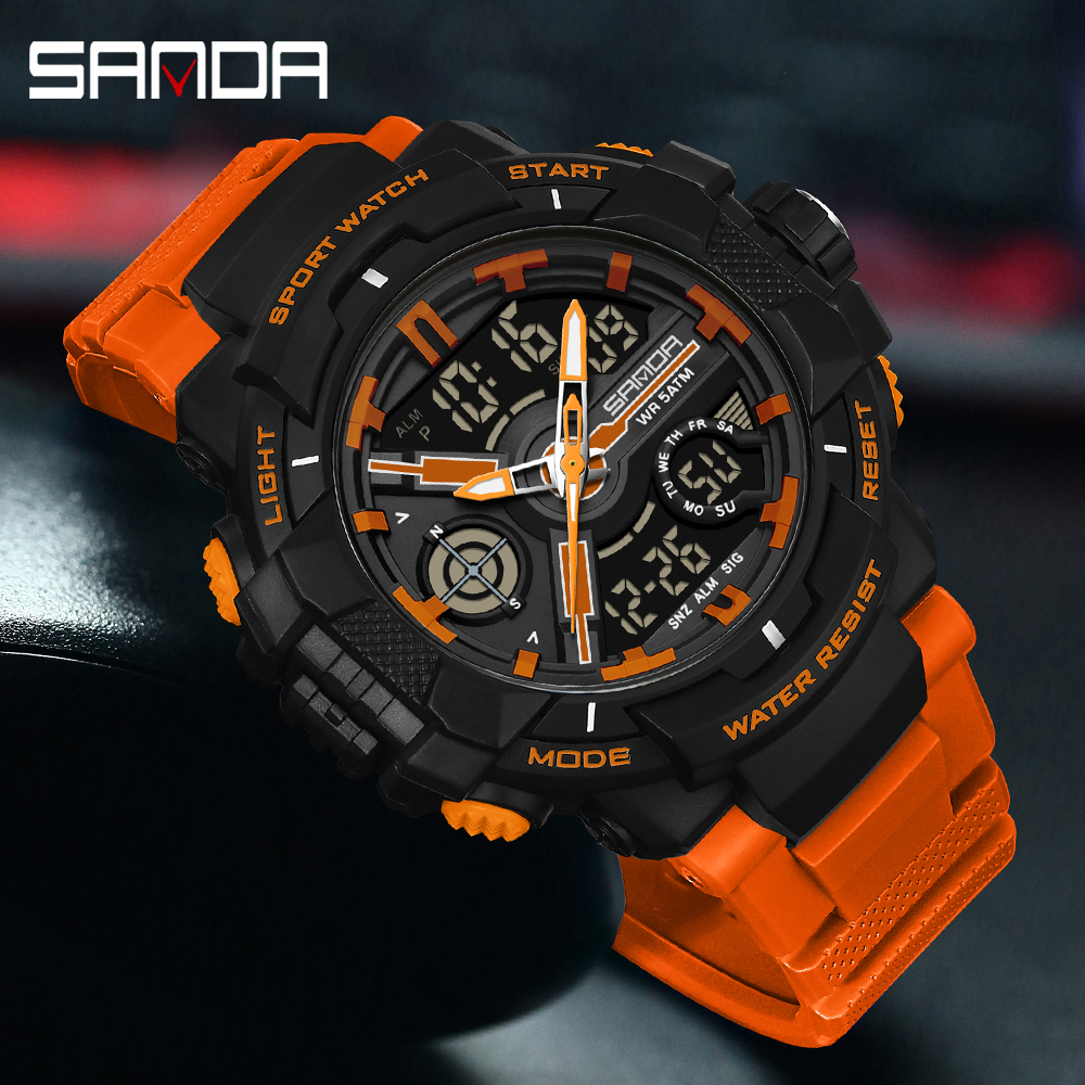 SANDA 6226 Men's Sports Alarm  - огляд і ціна Resin Art Underwater