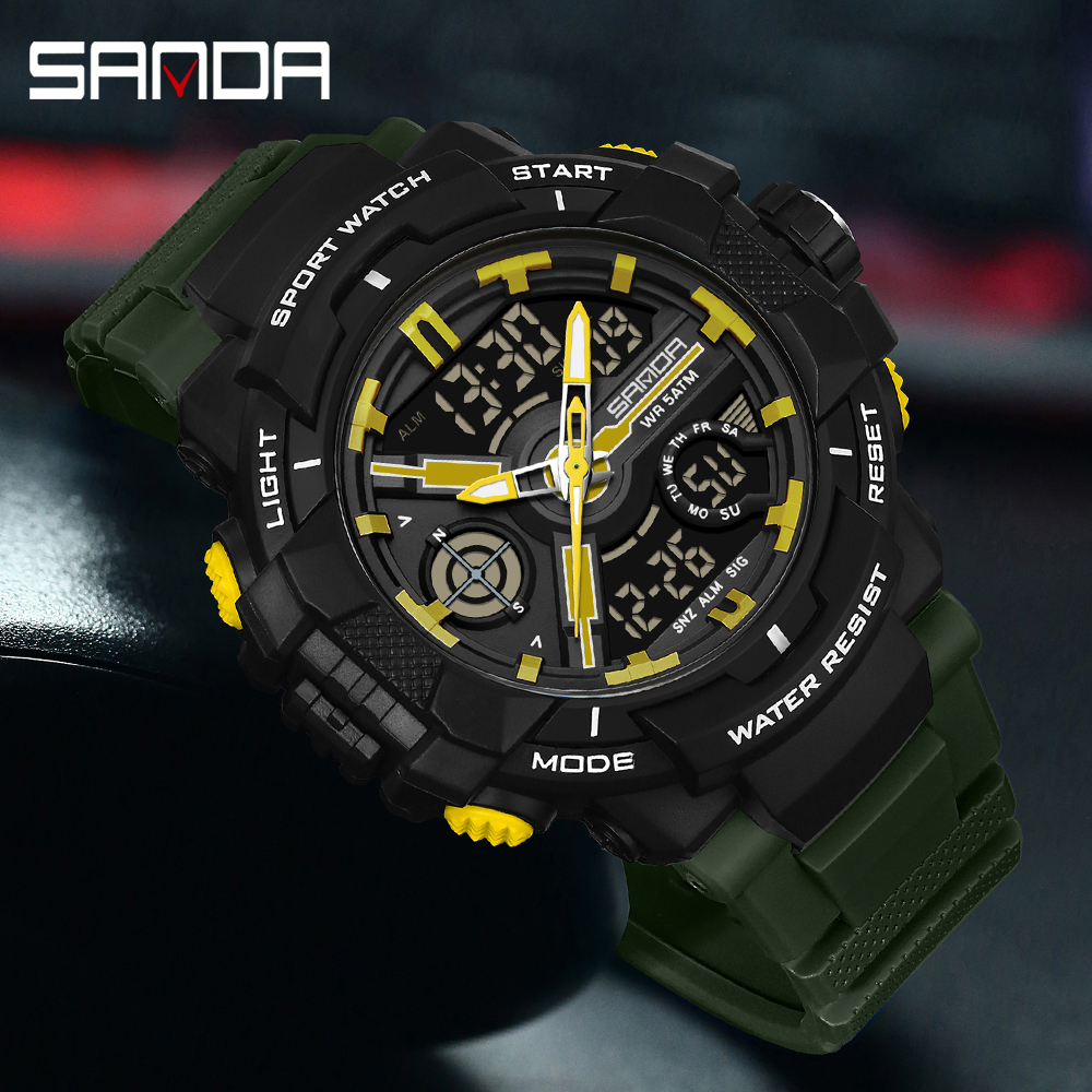 SANDA 6226 Men's Sports Alarm  - огляд і ціна Resin Art Underwater