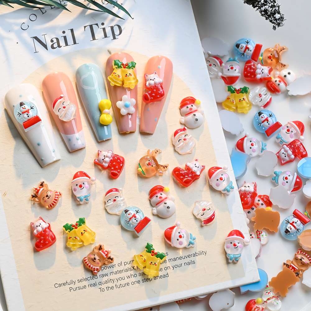 50pcs/bag 3D Resin Christmas N - огляд і ціна Xmas Resin Art