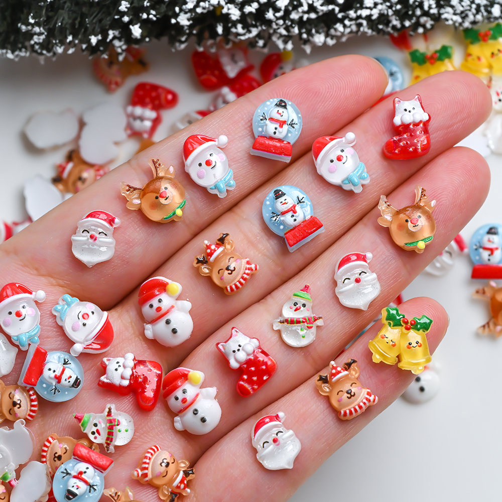 50pcs/bag 3D Resin Christmas N - огляд і ціна Xmas Resin Art