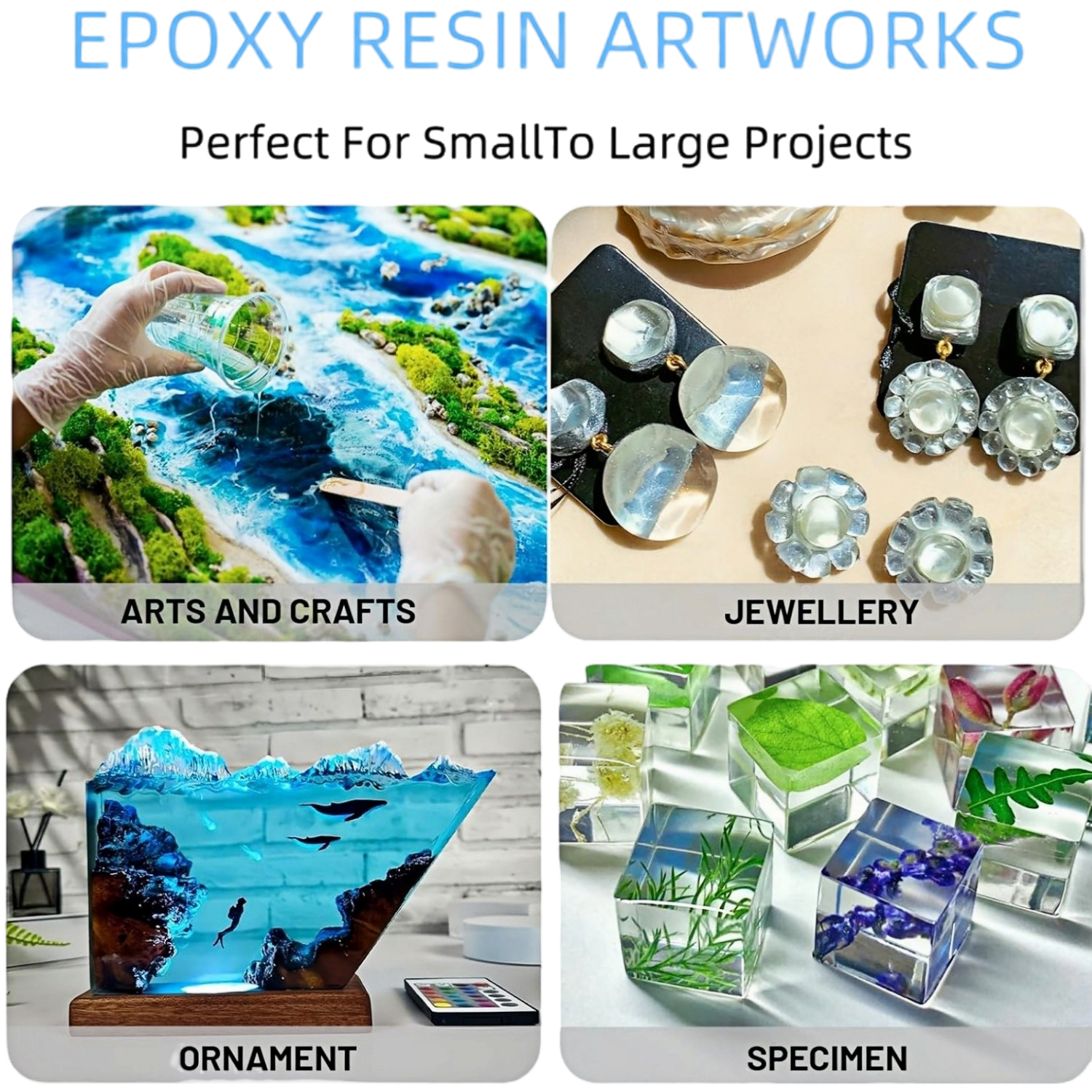 16.9oz Clear Epoxy Resin Kit C - огляд і ціна Resin Art And Jewelry