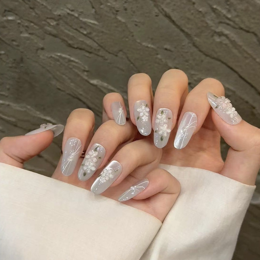 10pcs Glitter Sliver Press On  - огляд і ціна Resin Art And Design