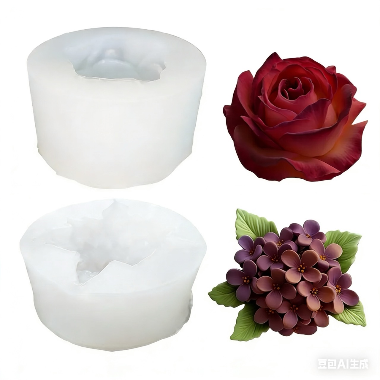 2-Piece 3D Rose and Lilac Sili - огляд і ціна Resin Art And Design