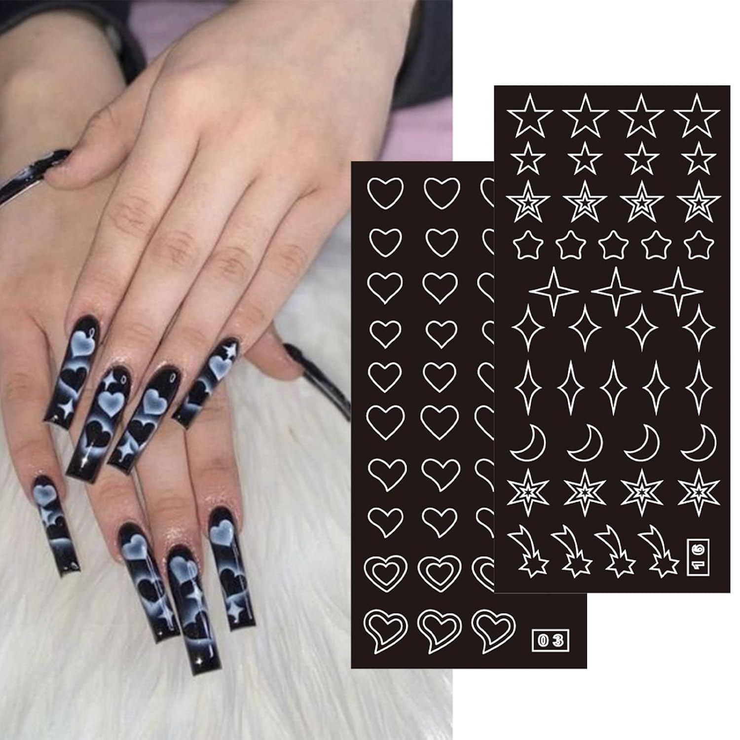 154 Designs Nail Art Stencils  - огляд і ціна Resin Art Design Images