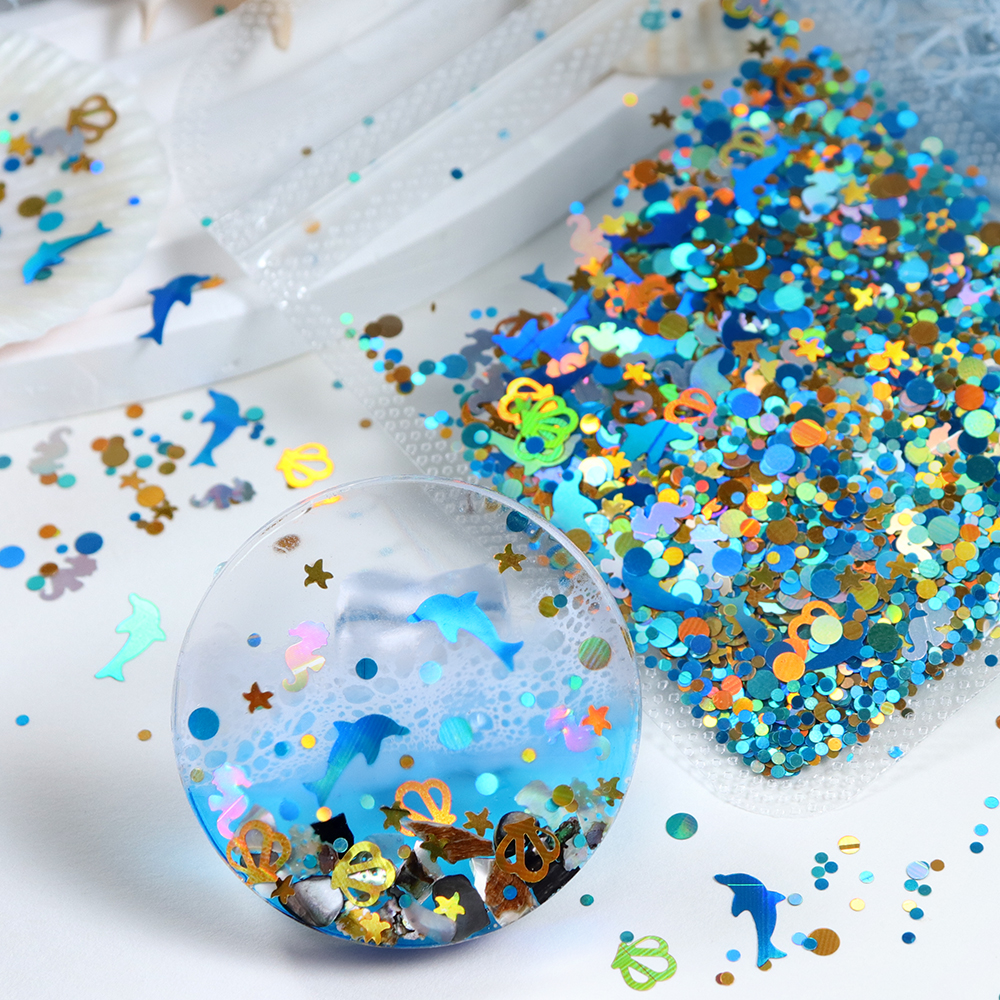 Dolphins Seahorses Glitter For - огляд і ціна Resin Art Price