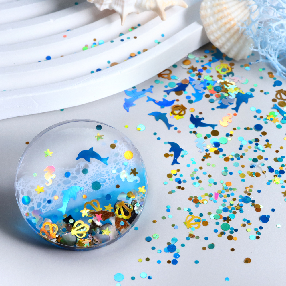 Dolphins Seahorses Glitter For - огляд і ціна Resin Art Price