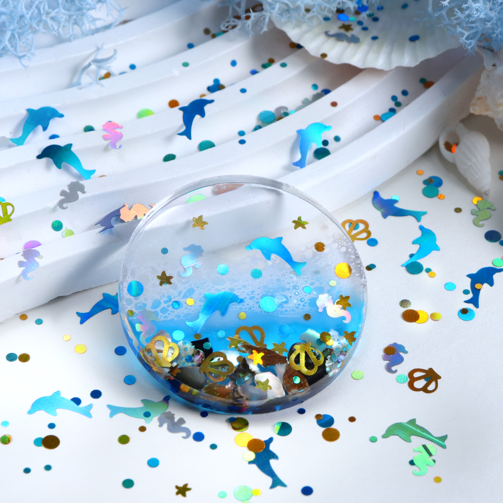 Dolphins Seahorses Glitter For - огляд і ціна Resin Art Price