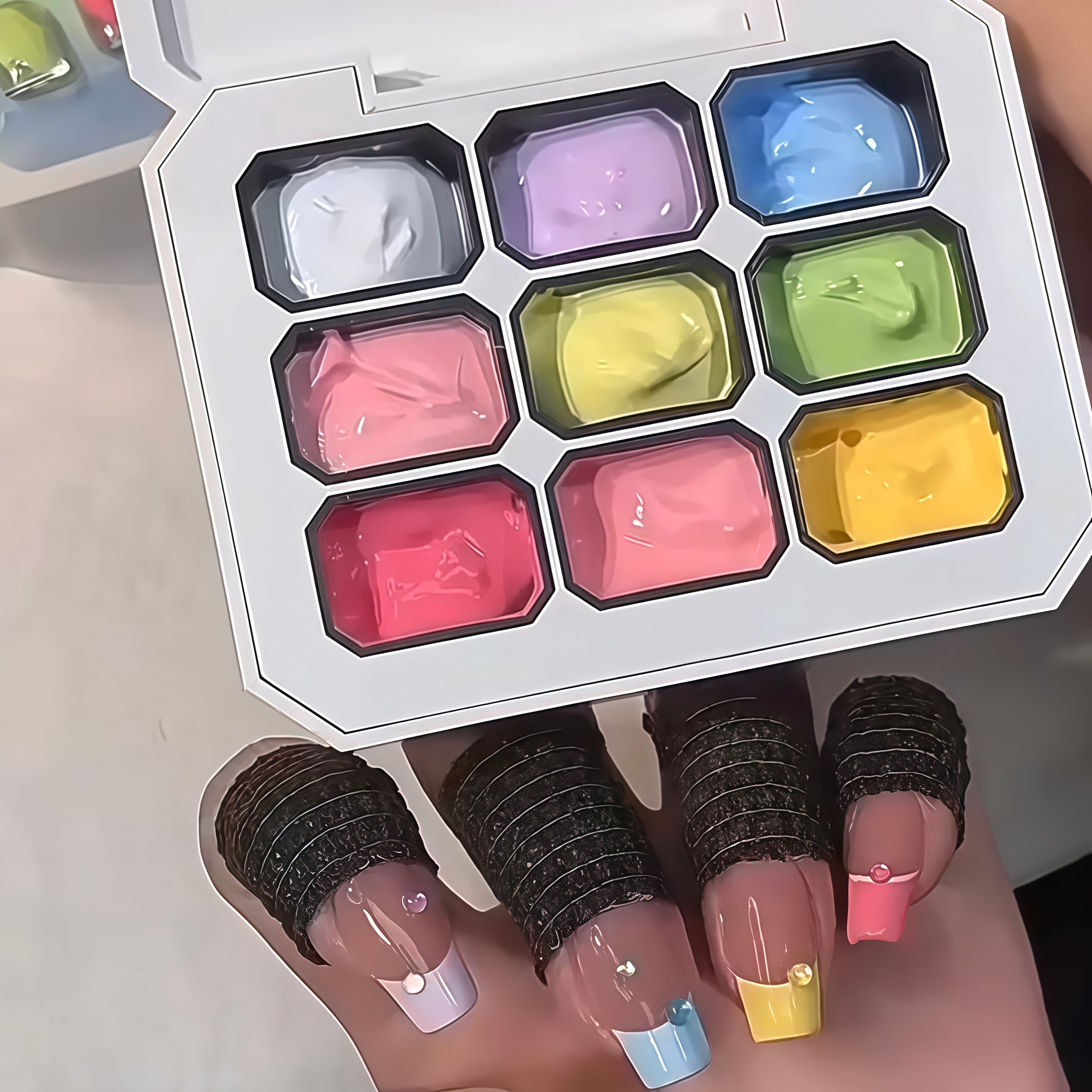 9-color solid nail polish,  Ma - огляд і ціна Resin Art Gel