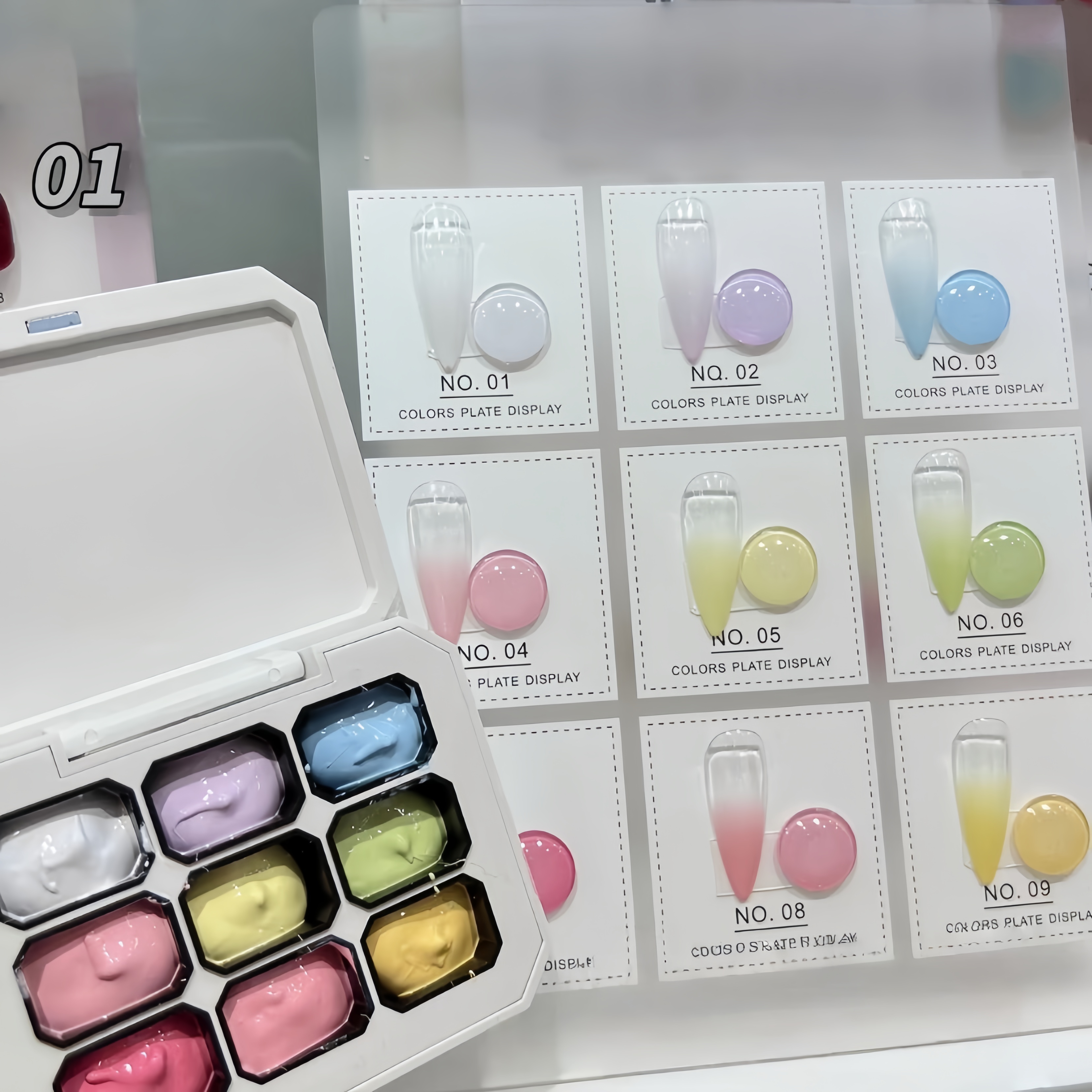 9-color solid nail polish,  Ma - огляд і ціна Resin Art Gel