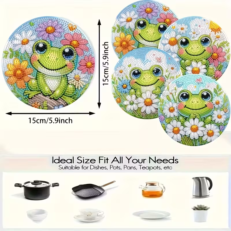 4-piece frog patterned wooden  - огляд і ціна Resin Art And Wood