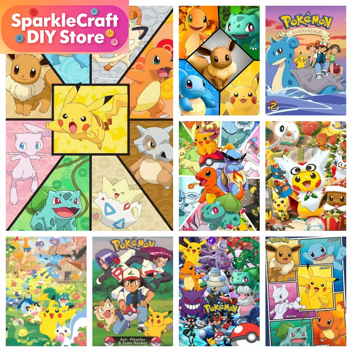 1pc frameless Cartoon Pokemon  - огляд і ціна Resin Art Craft