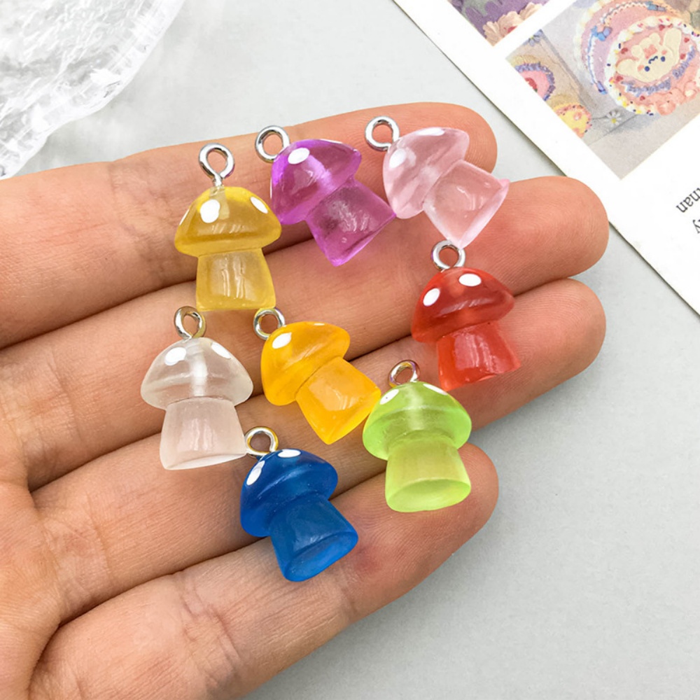 16pcs Luminous Mushroom Charms - огляд і ціна Resin Art Gift Ideas
