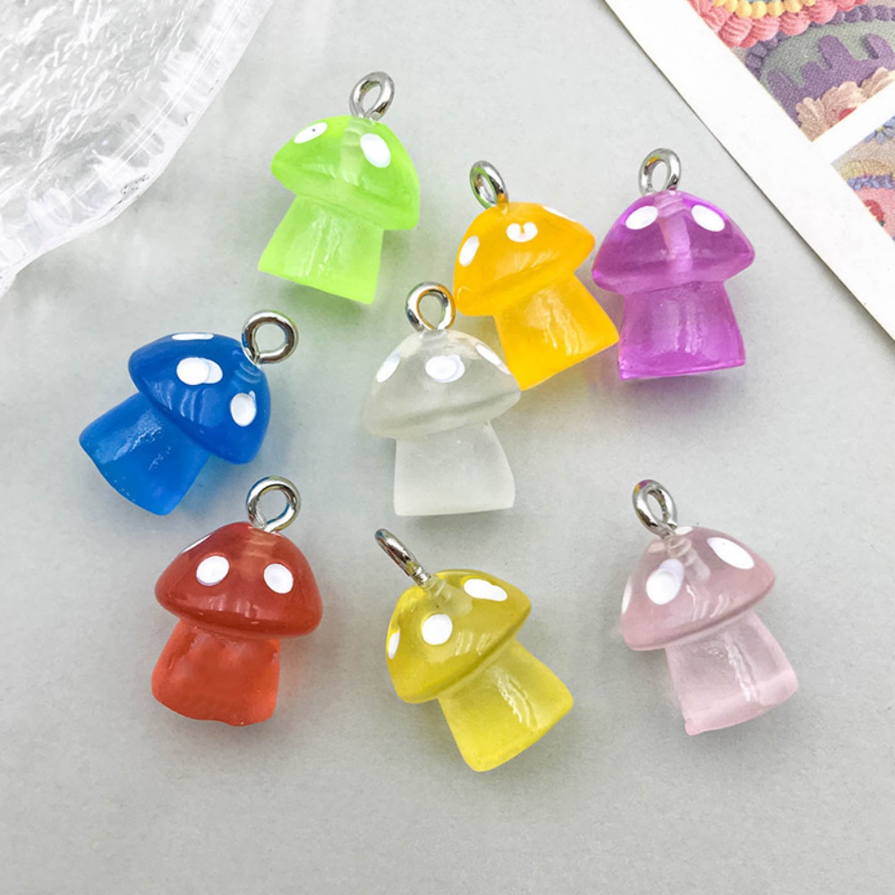 16pcs Luminous Mushroom Charms - огляд і ціна Resin Art Gift Ideas