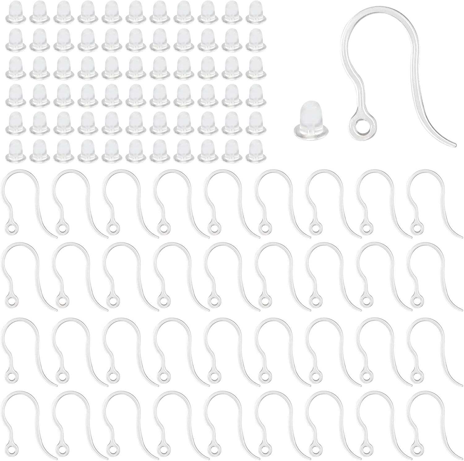 40pcs Clear Plastic Earring Ho - огляд і ціна Resin Art Gift Ideas