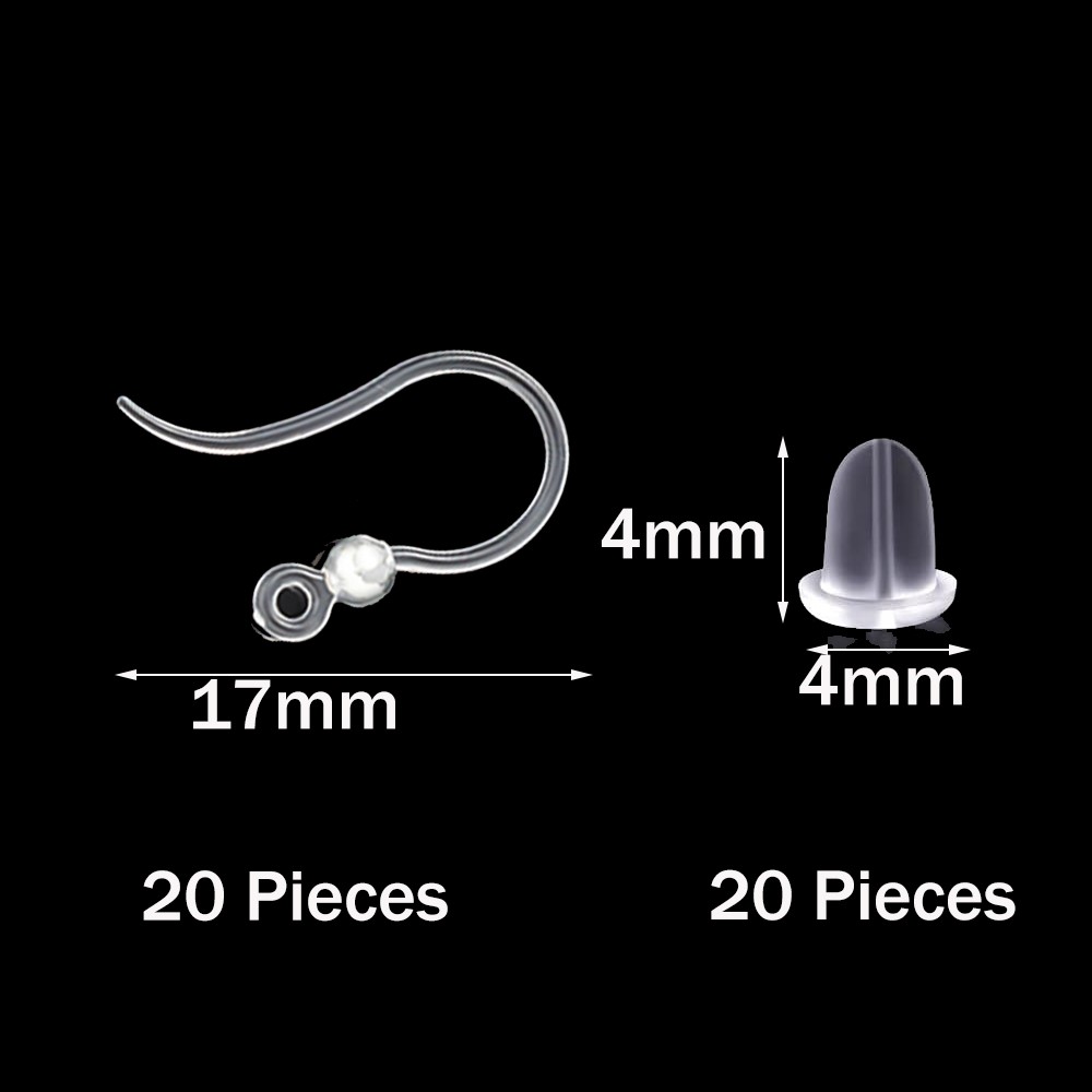 40pcs Clear Plastic Earring Ho - огляд і ціна Resin Art Gift Ideas