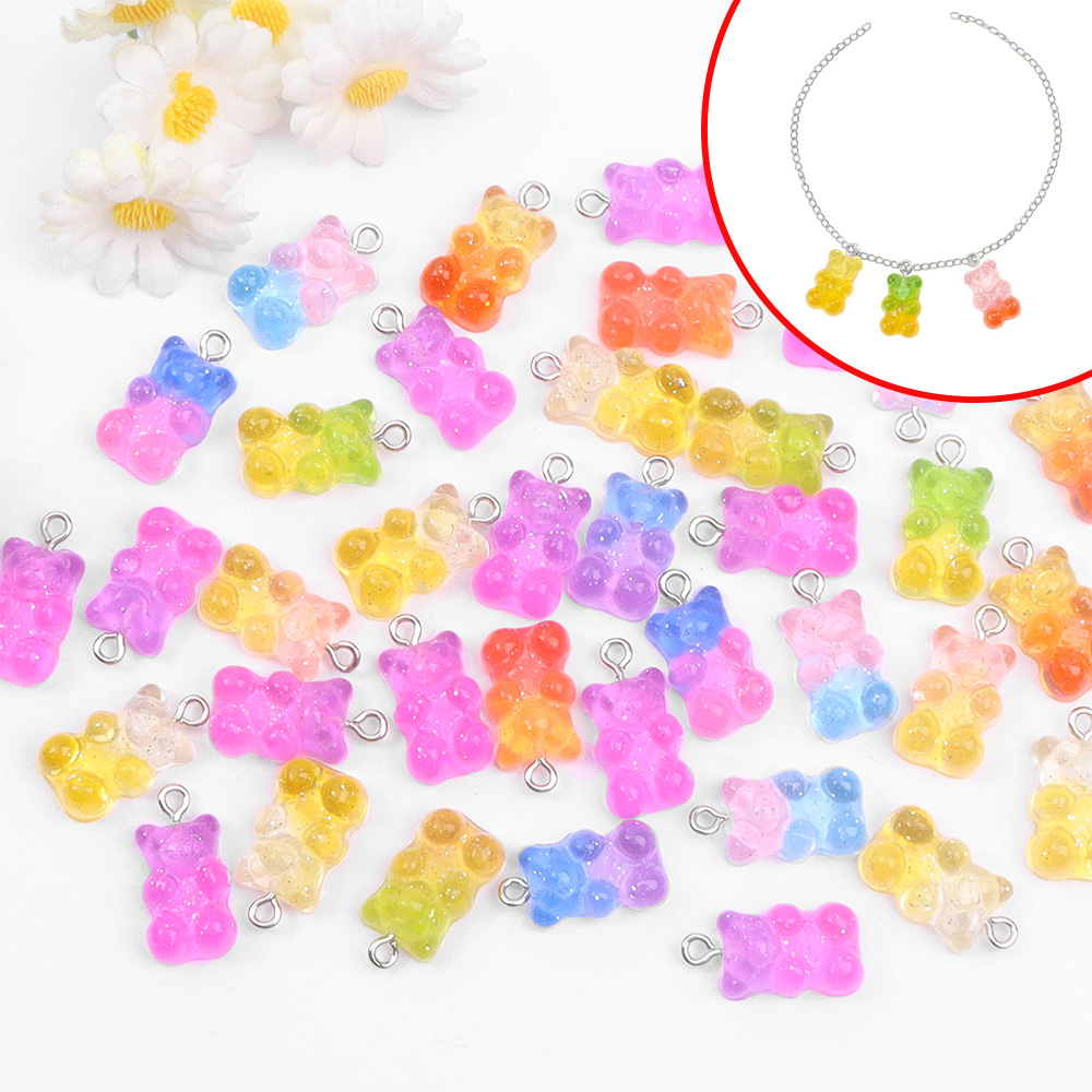 60pcs Dual Color Resin Bear Sh - огляд і ціна Resin Art Craft