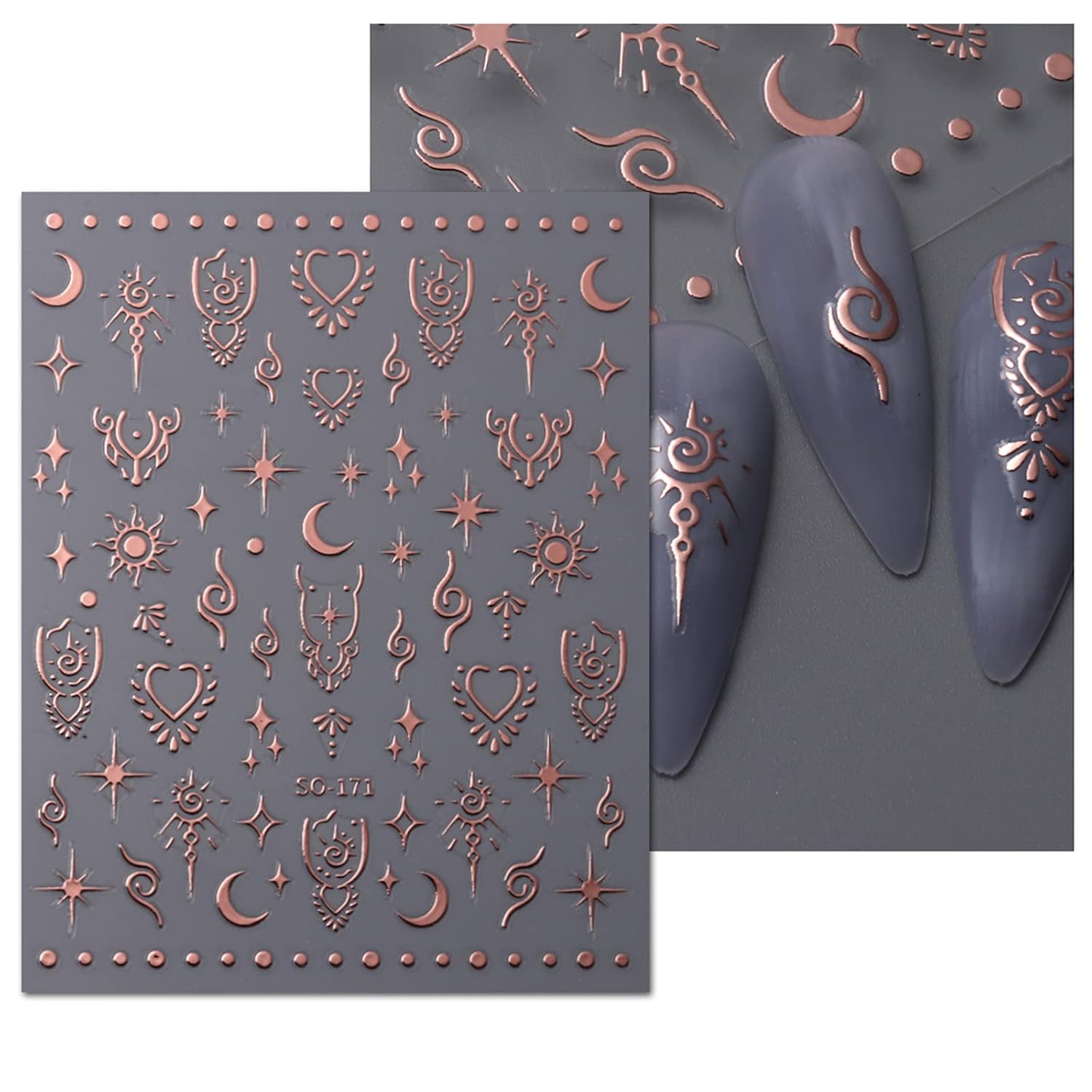 9 Sheets Moon Star Nail Art St - огляд і ціна Resin Art Design Images
