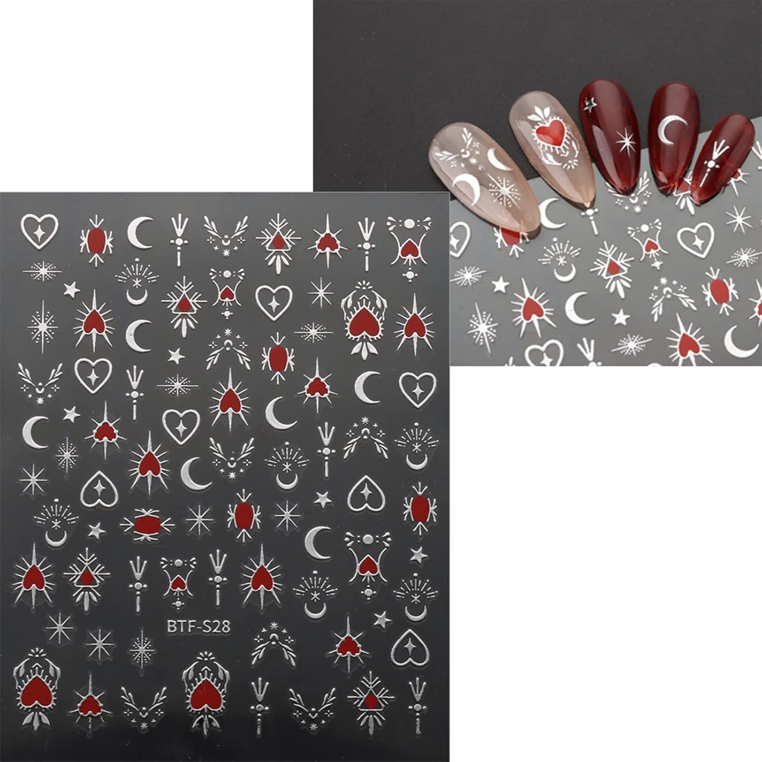 9 Sheets Moon Star Nail Art St - огляд і ціна Resin Art Design Images