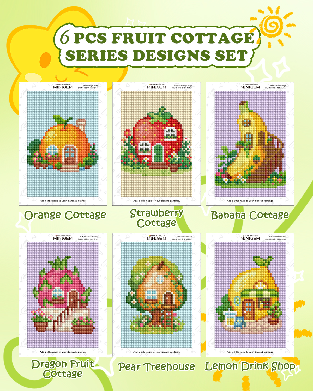Forever Young Minigem 6PCS Fru - огляд і ціна Resin Art Painting