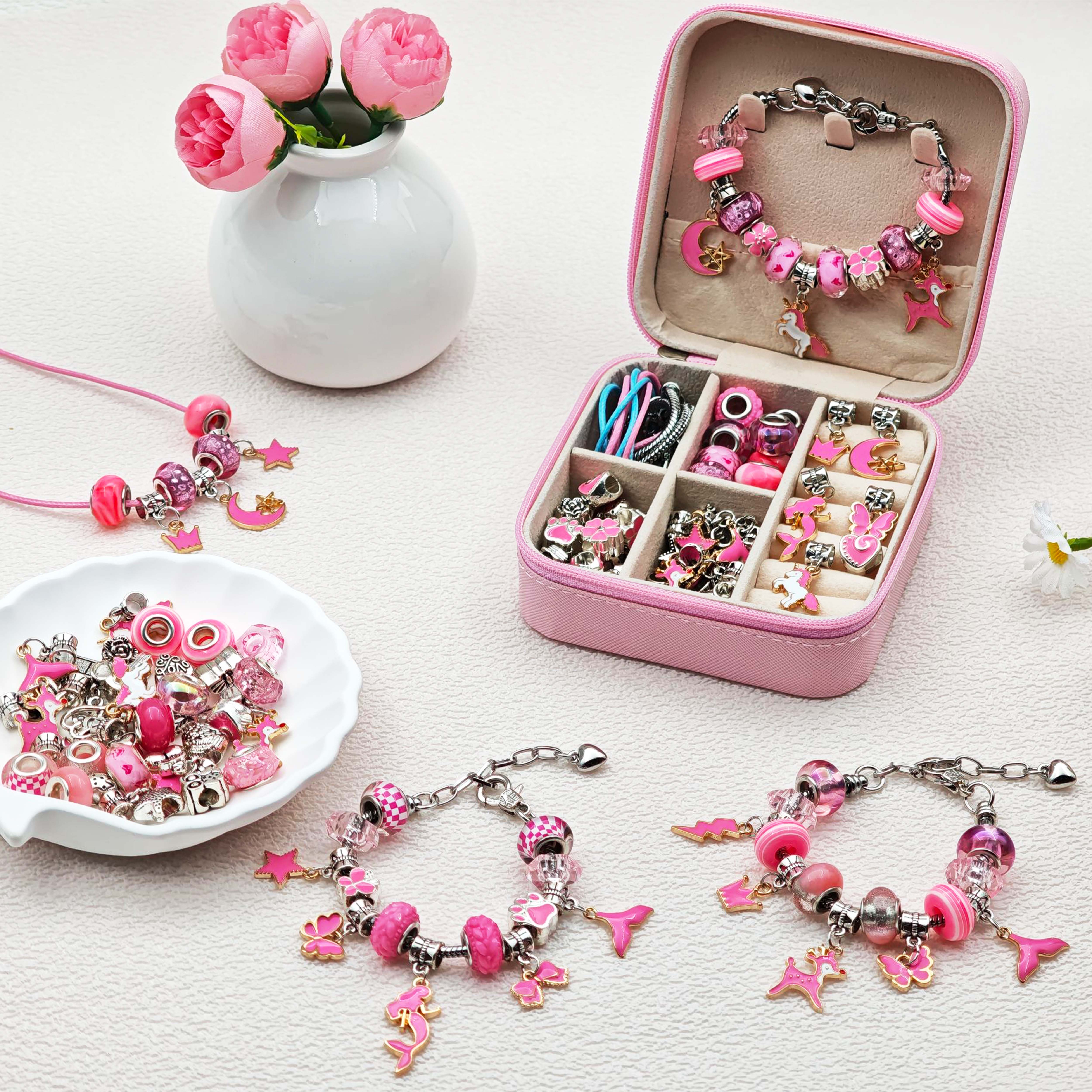 68pcs pink beaded jewelry set, - огляд і ціна Resin Art Gift Ideas