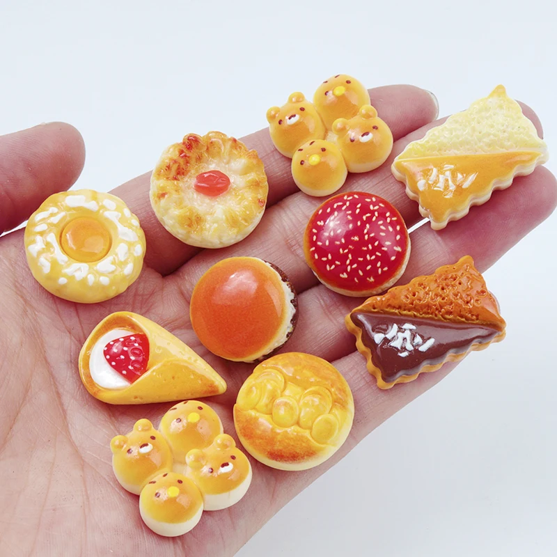 10/100pcs Resin Food Bread Cak - огляд і ціна Resin Art Price