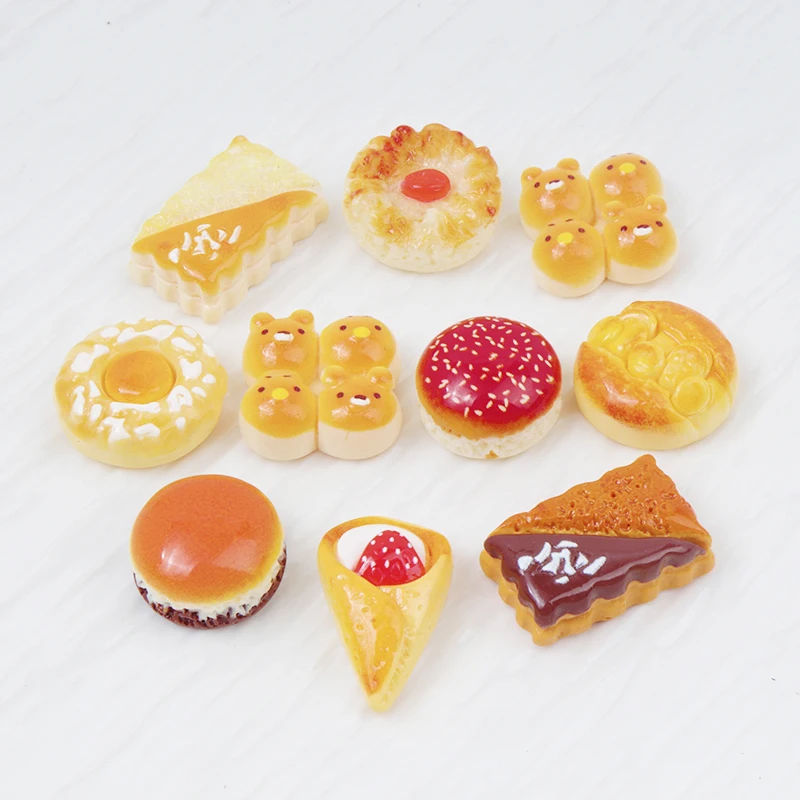 10/100pcs Resin Food Bread Cak - огляд і ціна Resin Art Price