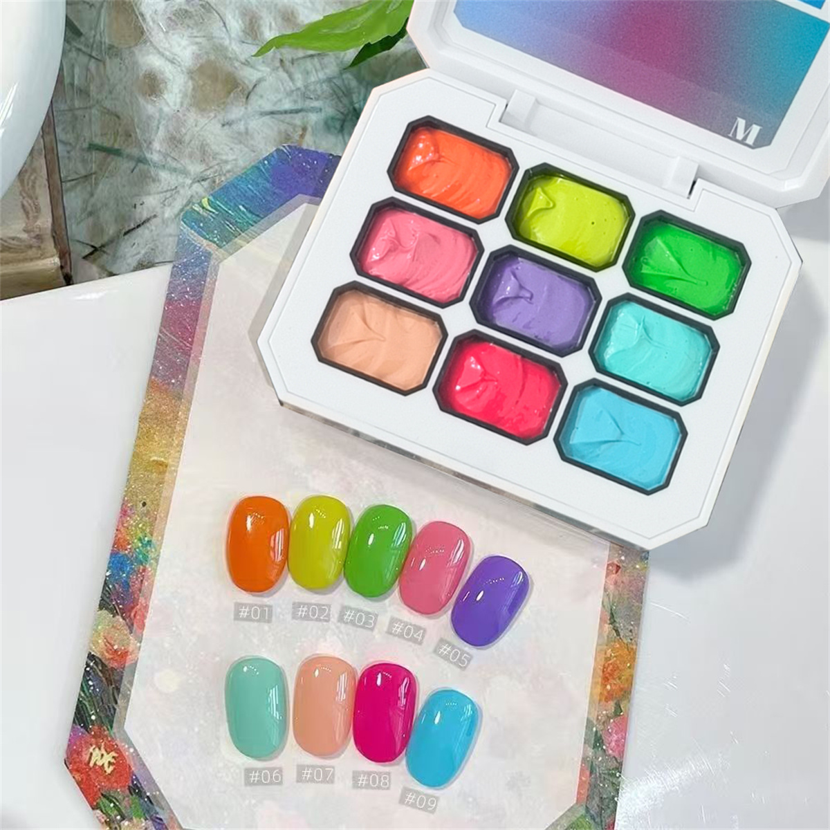 1pc 9-color solid nail polish  - огляд і ціна Resin Art Gel