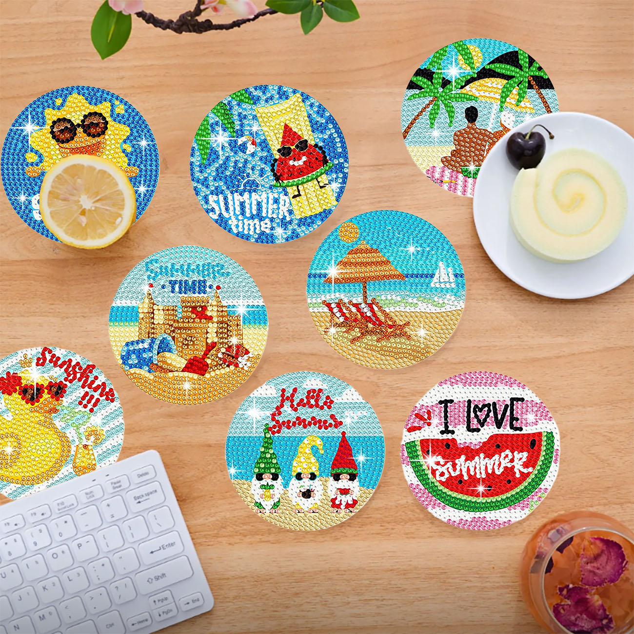 8PCS Summer Beach Diamond Pain - огляд і ціна Resin Art Kit For Beginners