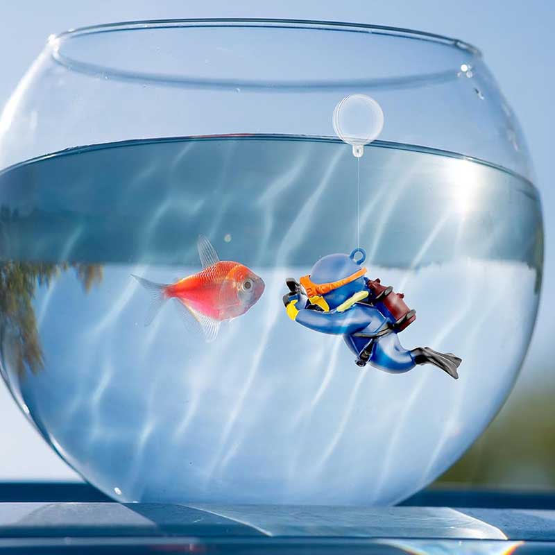 Lovely Diver Fish Tank Ornamen - огляд і ціна Resin Art Underwater