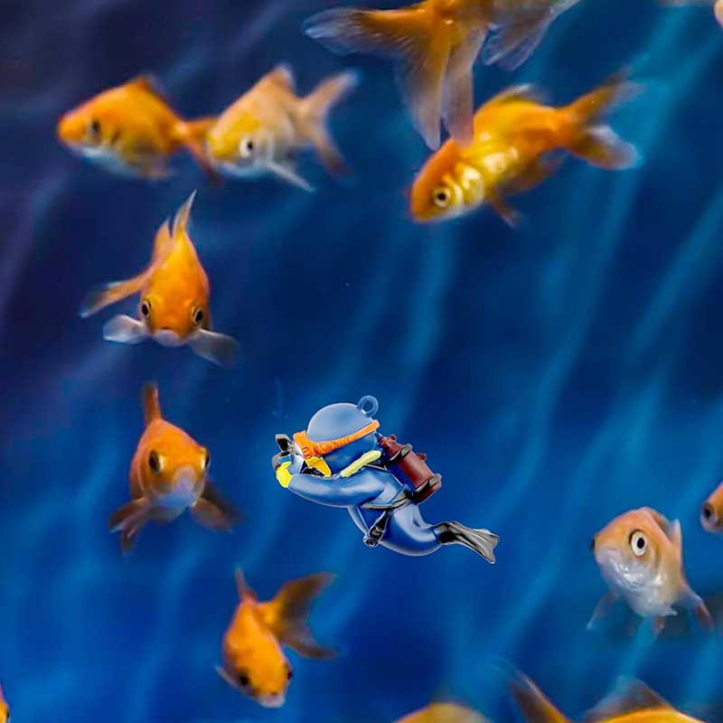 Lovely Diver Fish Tank Ornamen - огляд і ціна Resin Art Underwater