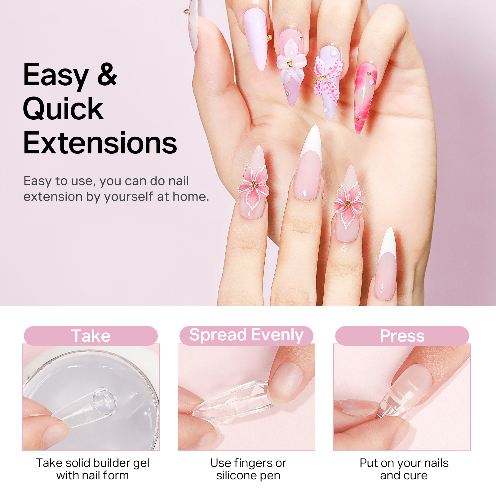 MIZHSE Builder Nail Gel White  - огляд і ціна Resin Art Gel