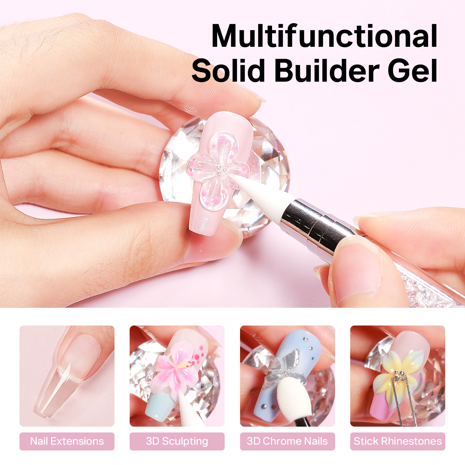 MIZHSE Builder Nail Gel White  - огляд і ціна Resin Art Gel