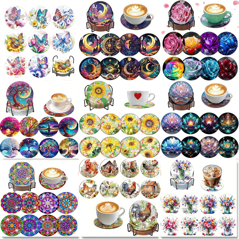 8 pieces of diamond art painti - огляд і ціна Resin Art Painting