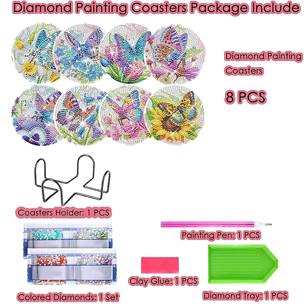 8 pieces of diamond art painti - огляд і ціна Resin Art Painting