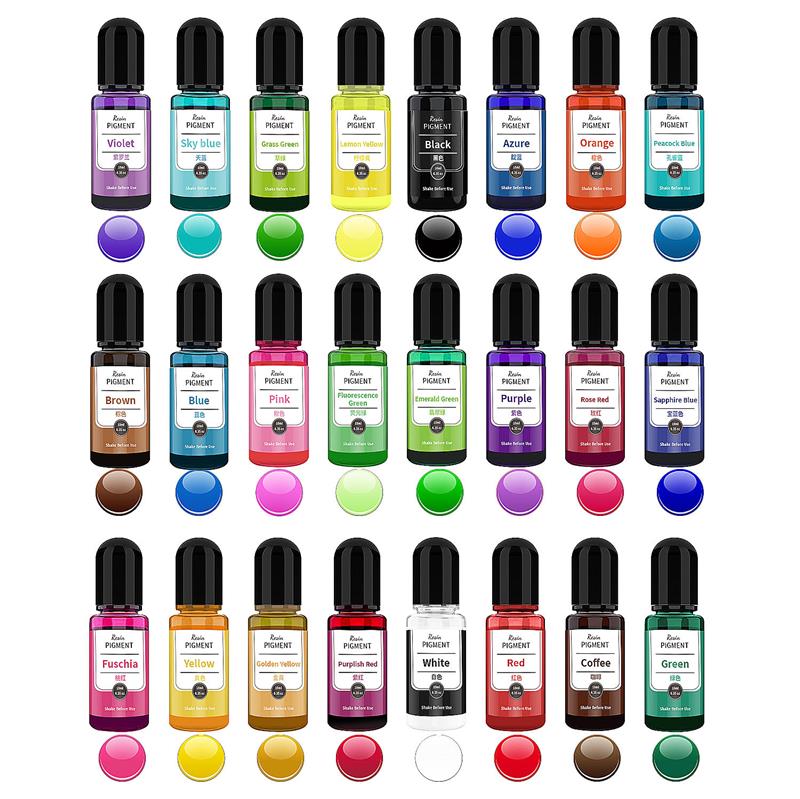 24 Color 10ml/Bottle Epoxy Res - огляд і ціна Resin Pigment Alcohol Ink