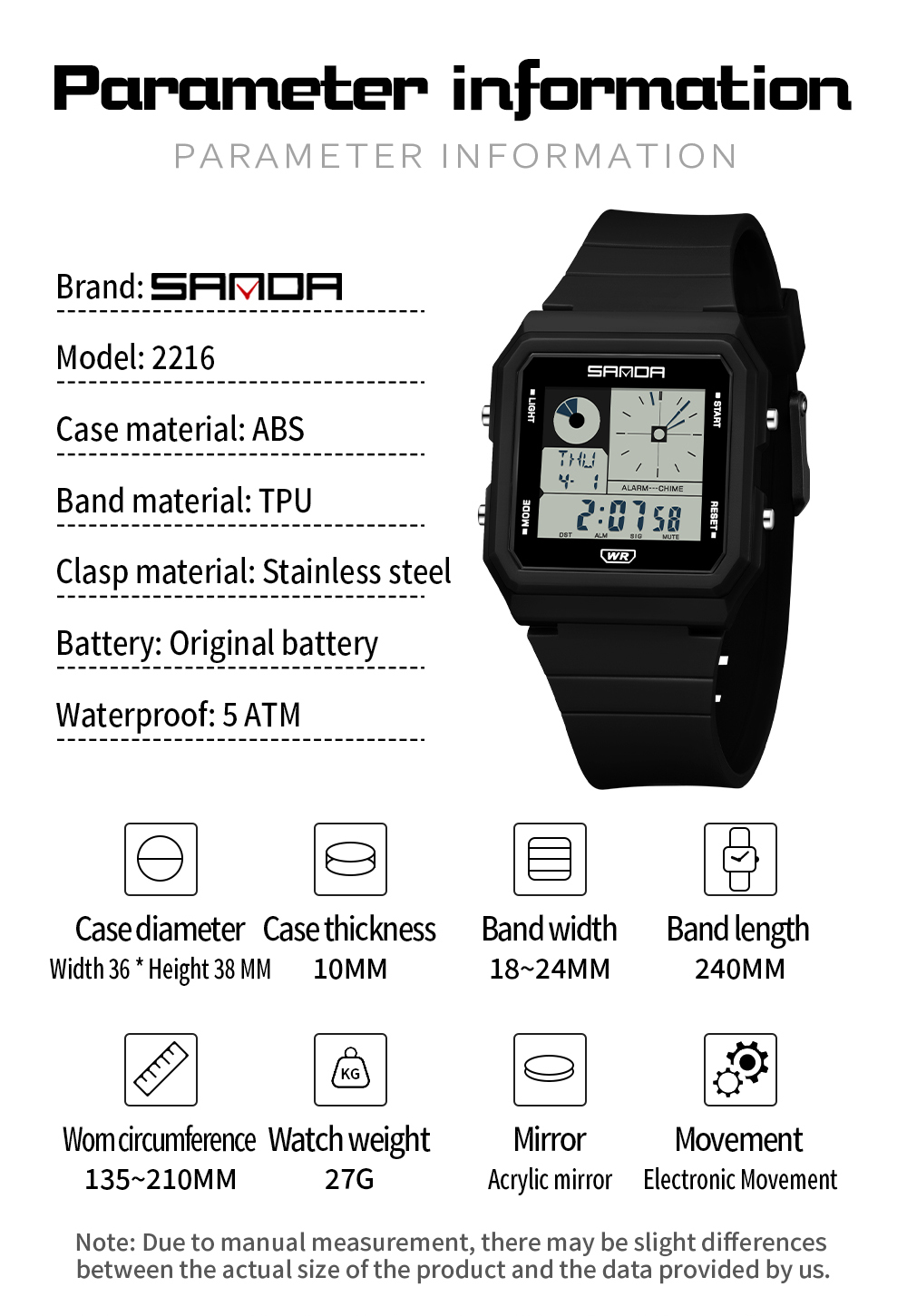 SANDA 2216 Fashion Electronic  - огляд і ціна Resin Art Underwater
