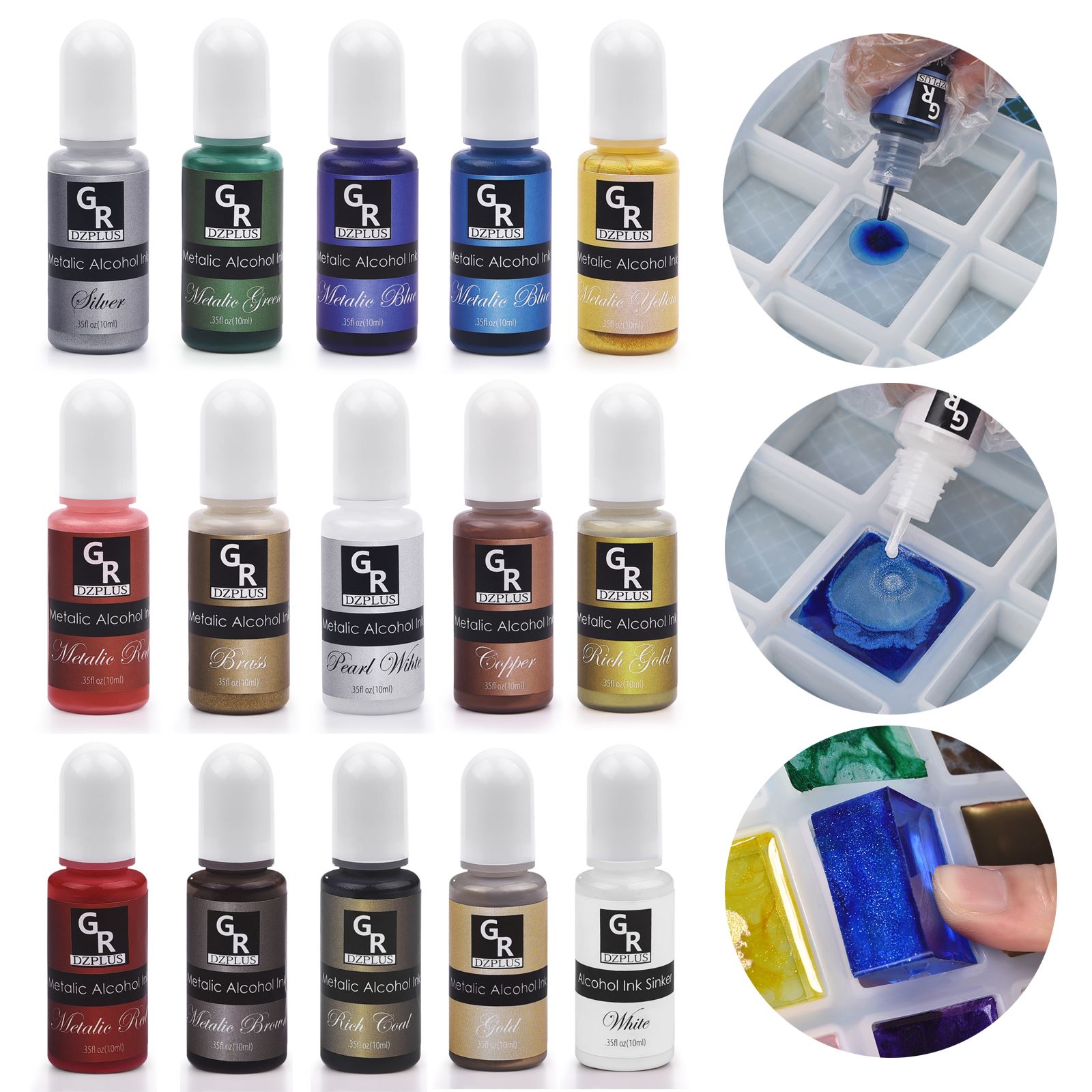 1 Set Resin Pigment Kit Art In - огляд і ціна Resin Pigment Alcohol Ink