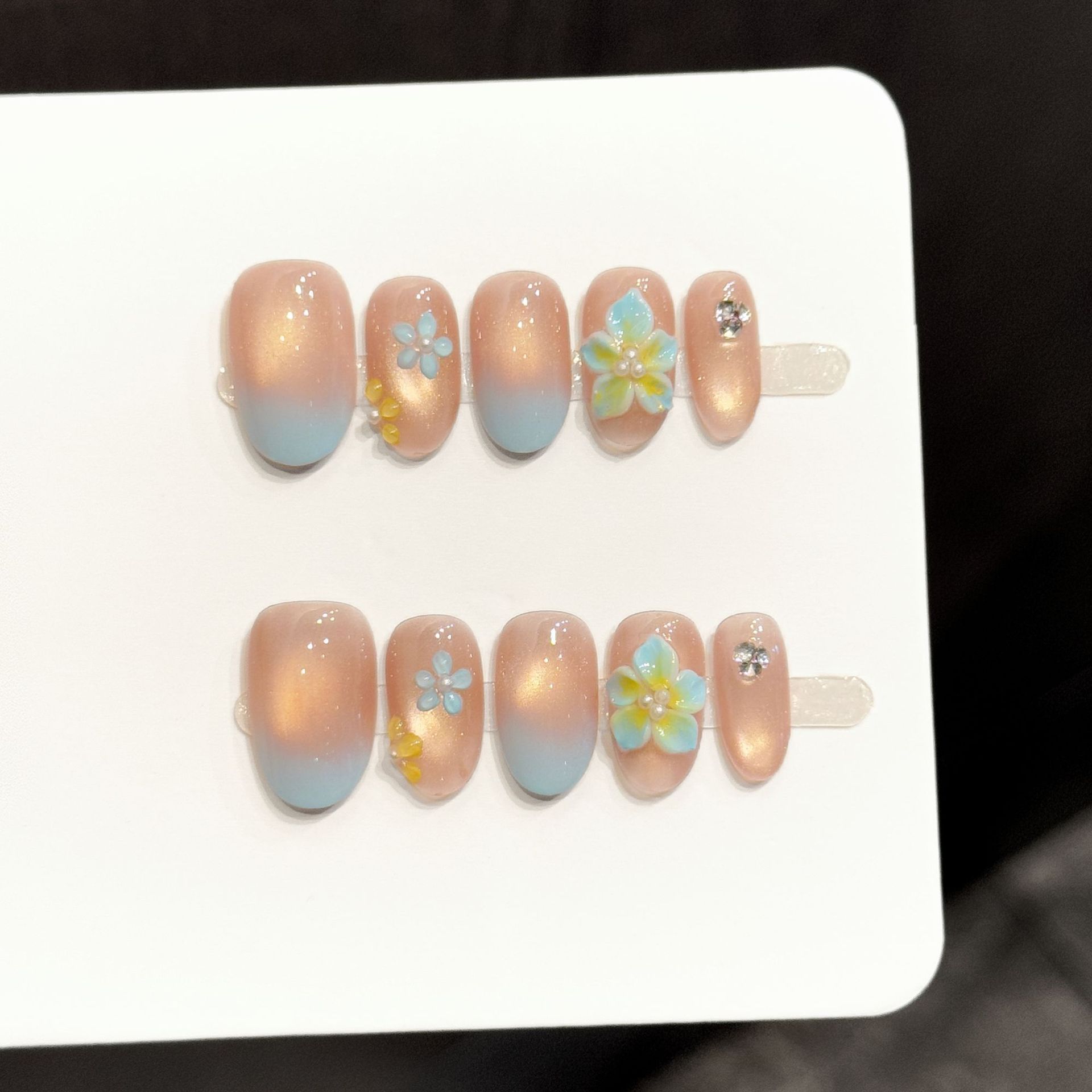10pcs Pure Hand Pressed Short  - огляд і ціна Resin Art Flower