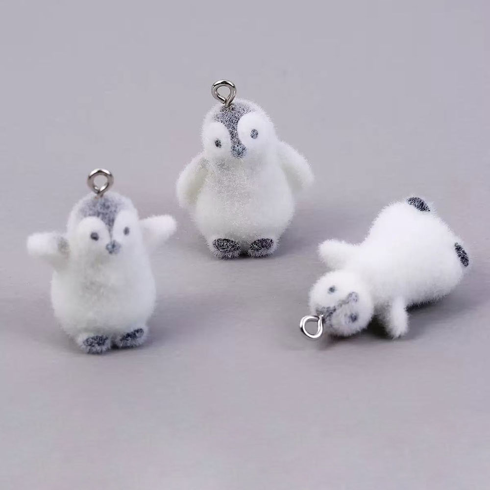 5pcs Flocking Small Penguin Re - огляд і ціна Resin Art Gift Ideas