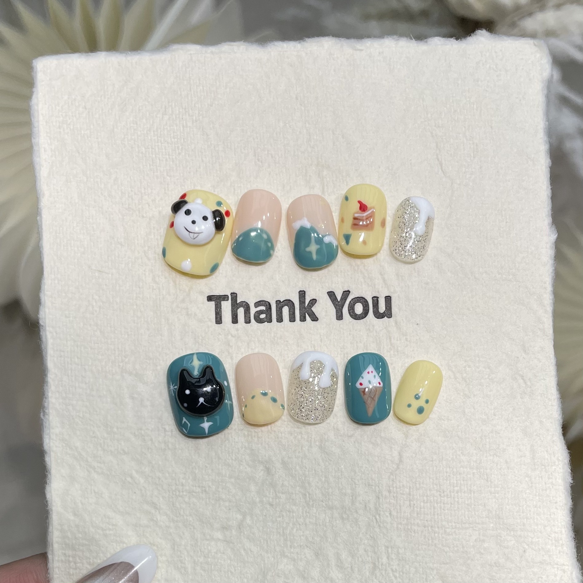 10Pcs Handmade Press On Nails  - огляд і ціна Resin Art And Design